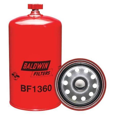 Baldwin Filters Fuel Filter, 8-7/32 x 4-9/32 x 8-7/32 In BF1360