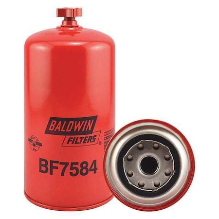 Baldwin Filters Fuel Filter, 8-17/32 x 4-1/4 x 8-17/32 In BF7584