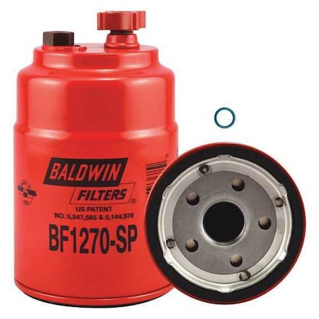 Baldwin Filters Fuel Filter, 6-1/16 x 3-11/16 x 6-1/16 In BF1270-SP