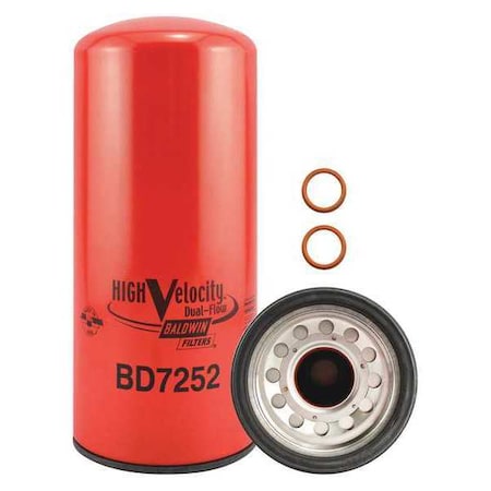 Baldwin Filters Oil Fltr, Spin-On, High Velocity, Dual-Flow BD7252