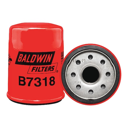 Baldwin Filters Oil Filter, Spin-On, 3-1/2"x2-9/16"x3-1/2" B7318
