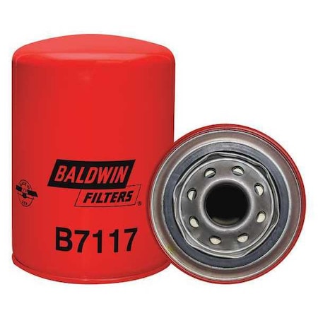 Baldwin Filters Oil Fltr, Spin-On, 5-3/8"x3-11/16"x5-3/8" B7117