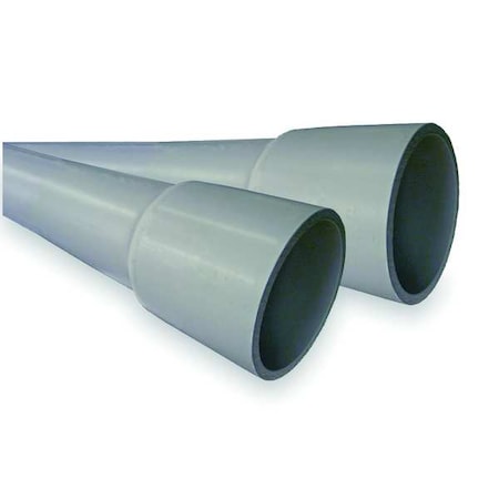 Cantex Non-Metallic Conduit, Schedule 80, 1-1/2 in Trade Size, 10 ft, PVC A53BE12