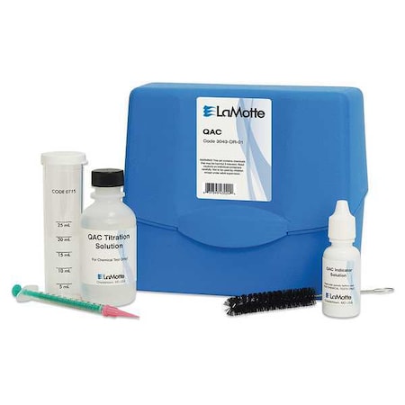 Lamotte Water Testing Kit, QAC, Range 0 to 500 PPM 3043-DR-01