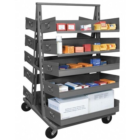 Zoro Select Bin Cart, 38x40x64 In., 2500 lb. Cap. ATT-4038-95