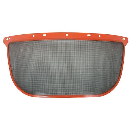 Condor Face Shield Visor, Black, Orange Visor, 6-1/2" Height, Uncoated Lens, Black 4EZD4