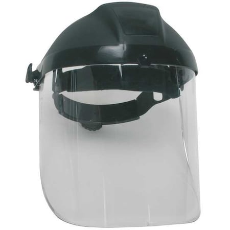 Condor Ratchet Face Shield Assembly, Clear Visor, 8" Height, Ratchet Suspension, Uncoated Lens, Black 4EZC4