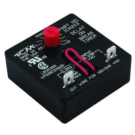 Icm Time Delay Relay, Delay on Break, 18 To 240V AC, -, - ICM203B