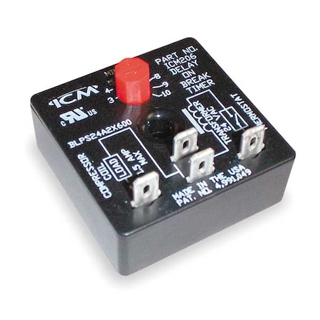 Icm Time Delay Relay, Delay on Break/Lockout, 18 To 30, -, - ICM206B
