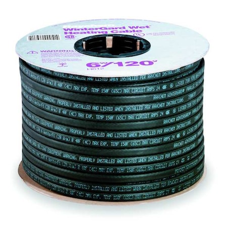 RAYCHEM Electric Heating Cable, 120VAC, 250 ft Length 734921-000