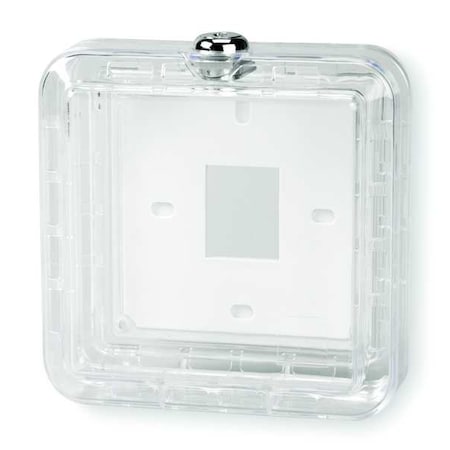 ZORO SELECT Universal Thermostat Guard, Off-White, Plastic 4E644