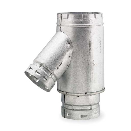 Ameri-Vent Reduction Wye, 5" Dia., 13-1/2" L 5FCY44