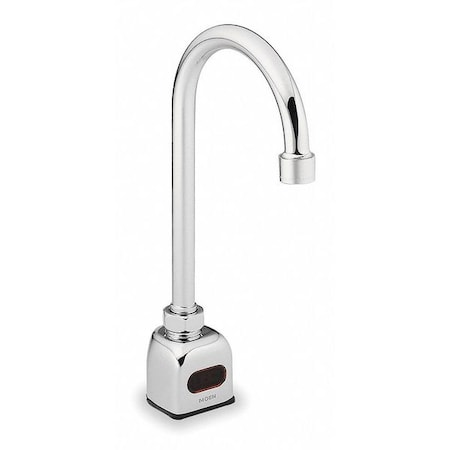 Moen Gooseneck Bathroom Faucet, Sensor, Single Hole Mount, 1 Hole Commercial CA8303