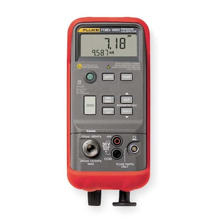 Fluke Pressure Calibrator, -12 to 100 psi Fluke-718Ex-100