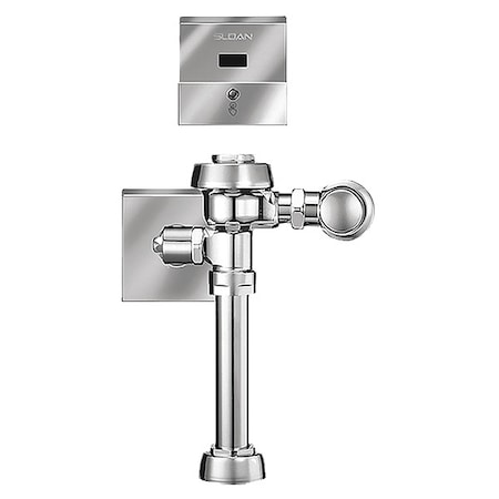 Sloan Toilet Automatic Flush Valve, 1.6 gpf gpf, Polished Chrome, 1 in, 1 1/2 in Spud Coupling Royal 111 ESS