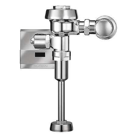Sloan Urinal Automatic Flush Valve, 1 gpf gpf, Polished Chrome, 3/4 in, 3/4 in Spud Coupling Royal 186-1 ESS