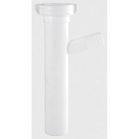 Zoro Select 1-1/2 Dia, Polypropylene, White, Kitchen, Dishwasher Tailpiece 4FEY8