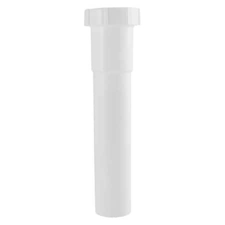 Zoro Select 1-1/4 Dia, Polypropylene, White, Lavatory, Extension 4FEZ1