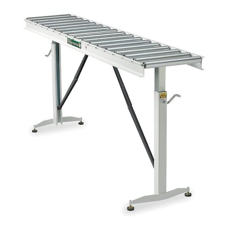 Zoro Select ConveyorTable, 17 Rollers, 13In.Btwn Frame HRT-70