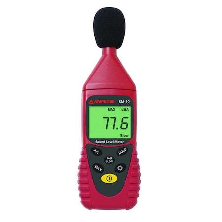 Amprobe Digital Sound Level Meter, 30 to 130 dB SM-10