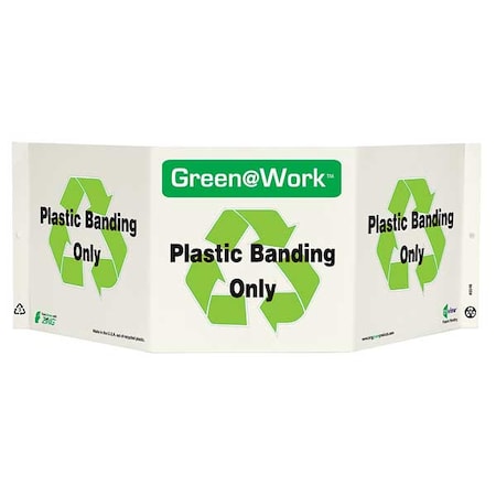 Zing Recycling Sign, Plastic Band, Projecting, 3046 3046