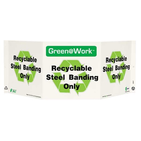 Zing Recycling Sign, Steel Banding, Projecting, 3047 3047