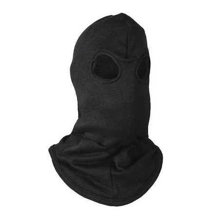National Safety Apparel Flame Resistant Balaclava, 4, 53 cal/sq cm, OPF Blend, 7 oz, Black, Universal H49CX