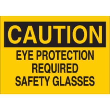 Brady Caution Sign, 10 in Height, 14 in Width, Fiberglass, Rectangle, English 47100