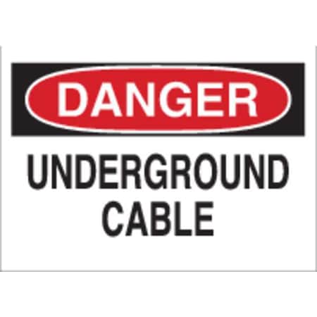 Brady Danger Sign, 10X14", R and BK/WHT, ENG, 25563 25563