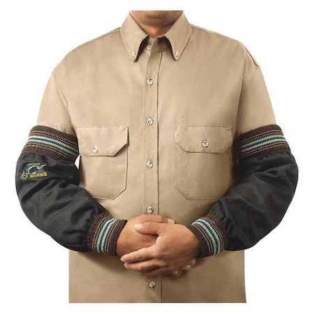 Steiner Flame-Resistant Sleeve, Para-Aramid, Woven Carbonized Fiber, 18 in Length, Black, Elastic Cuff 1364-18WW