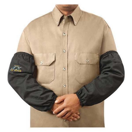 Steiner Flame-Resistant Sleeve, Para-Aramid, Woven Carbonized Fiber, 18 in Length, Black, Elastic Cuff 1364-18EE