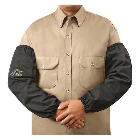 Steiner Flame-Resistant Sleeve, Para-Aramid, Woven Carbonized Fiber, 23 in Length, Black, Elastic Cuff 1364-23EE