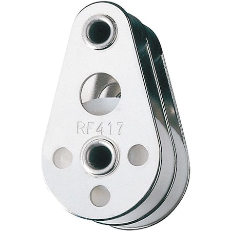 Ronstan Dbl Pulley, Fixed Eye, 5 1/6In, Height 1In RF417
