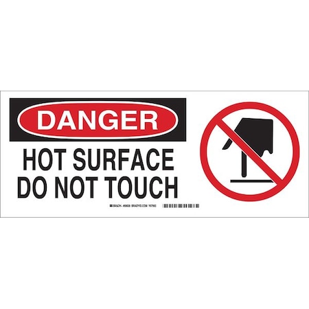 Brady Danger Sign, 7 in H, 17 in W, Fiberglass, Rectangle, English, 69028 69028