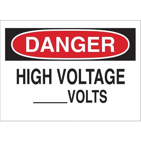 Brady Danger Sign, 10X14", R and BK/WHT, ENG, 69025 69025