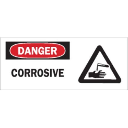 Brady Danger Sign, 7 in H, 17 in W, Fiberglass, Rectangle, English, 69070 69070