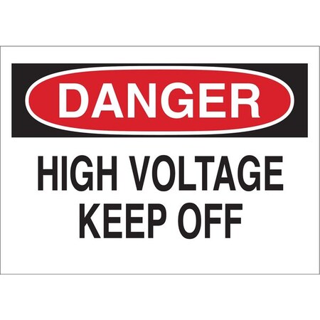 Brady Danger Sign, 7 in Height, 10 in Width, Polyester, Rectangle, English 84888