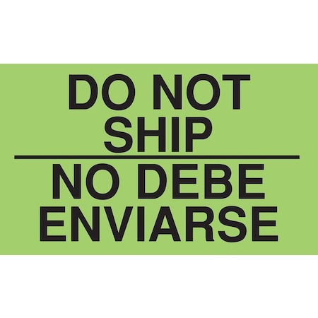Tapecase Shipping Labels, Black/Green, 5 In. W, PK50 16V049