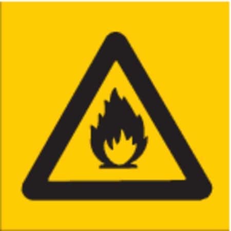 Brady Caution Sign, 10 in Height, 10 in Width, Fiberglass, Square, No Text 69252