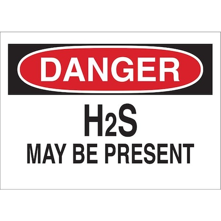 Brady Danger Sign, 7 in H, 10 in W, Polyester, Rectangle, English, 84393 84393