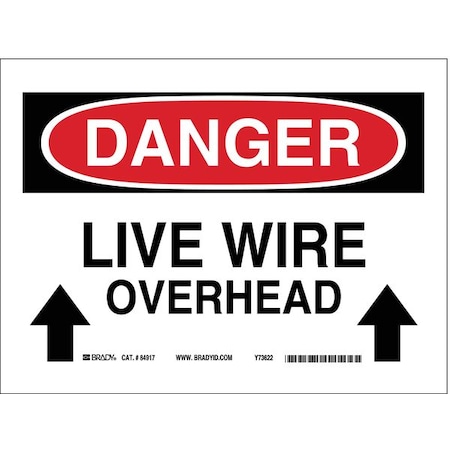 Brady Danger Sign, 10X14", R and BK/WHT, ENG, 25557 25557