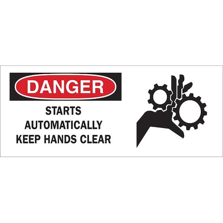Brady Danger Sign, 7 in Height, 17 in Width, Fiberglass, Rectangle, English 69504