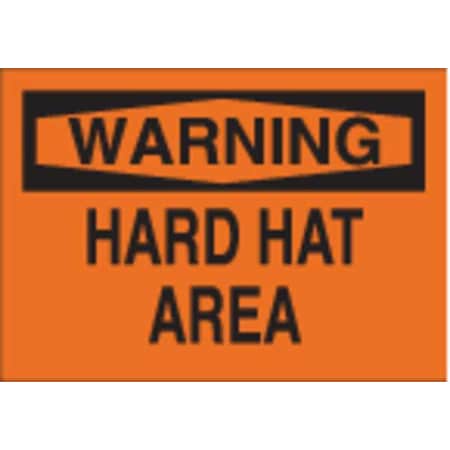 Brady Warning Sign, 10X14", BK/ORN, ENG, Text, 88670 88670