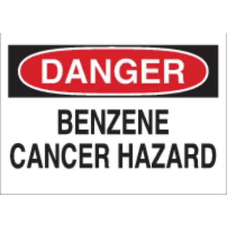 Brady Danger Sign, 10 in H, 14 in W, Polyester, Rectangle, English, 85442 85442