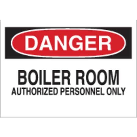 Brady Danger Sign, 7 in H, 10 in W, Polyester, Rectangle, English, 84038 84038