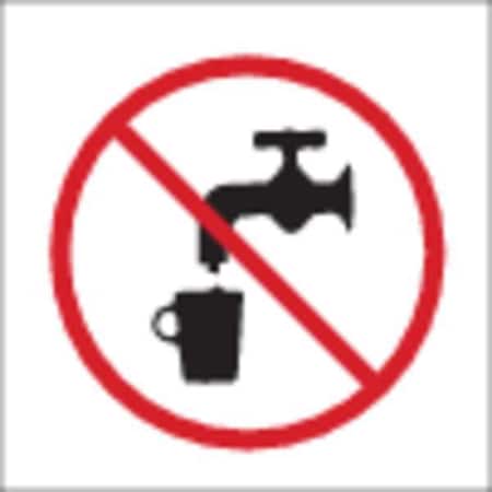 Brady Unsafe to Drink, 7 in x 10 in, Rectangle, Plastic, 25190 25190