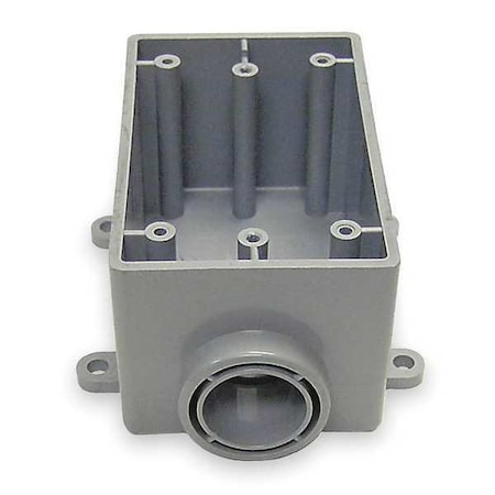 Cantex Weatherproof Electrical Box, 22.5 cu in, FSE Box Type, 1 Gang, PVC, Rectangular Shape 5133364