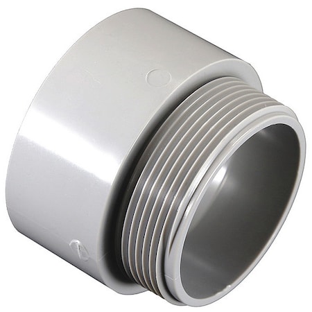 Cantex Conduit Fitting Adapter, 2 in, Threaded, PVC, PVC Coated 5140108