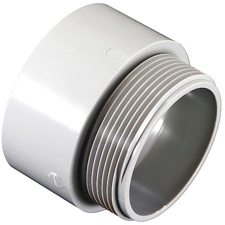 Cantex Conduit Fitting Adapter, 2-1/2 in, Threaded, PVC, PVC Coated 5140109