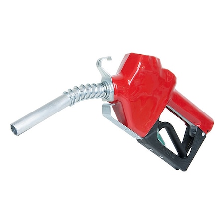Fill-Rite Fuel Nozzle, Red, Curved, 6 in Aluminum Spout N075UAU10